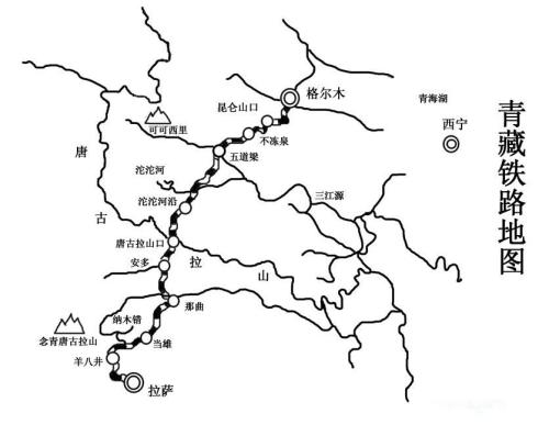 青藏铁路地图高清版图片